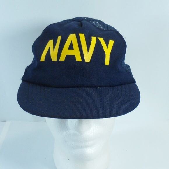 Vintage US Navy Snapback Hat Cap OSFA Made In USA Broadway Sporting Goods - Picture 3 of 8